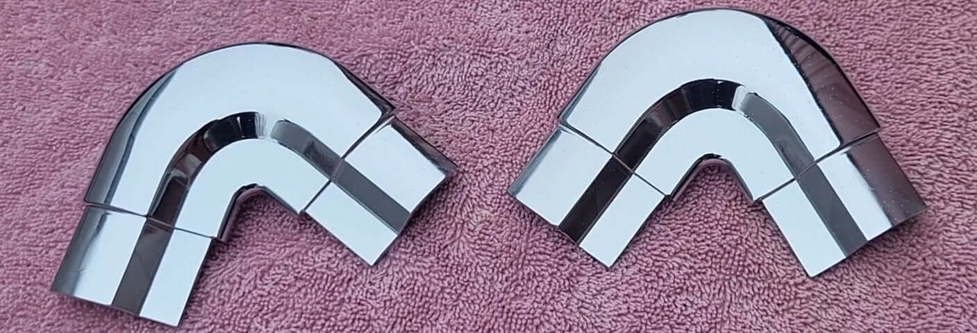 Pair of Reproduction 1 1/2" Cowl Trim Corner fits 58-64 Willys Jeep New