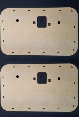 Pair of Interior Door Panels fits Ford Pickup 71-72 with Large door panel