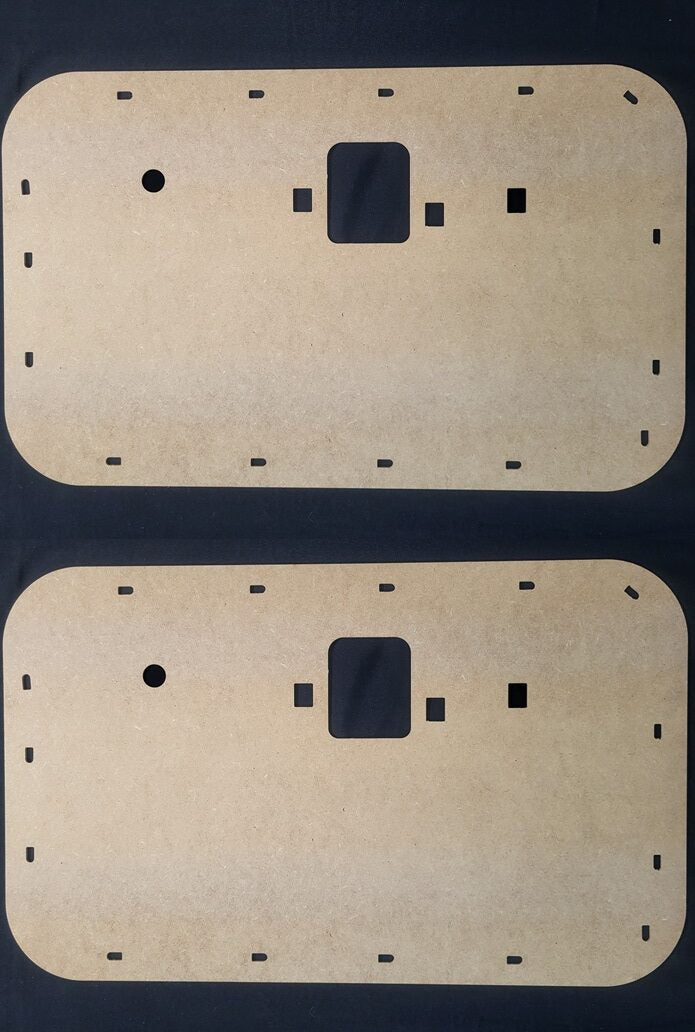Pair of Interior Door Panels fits Ford Pickup 71-72 with Large door panel