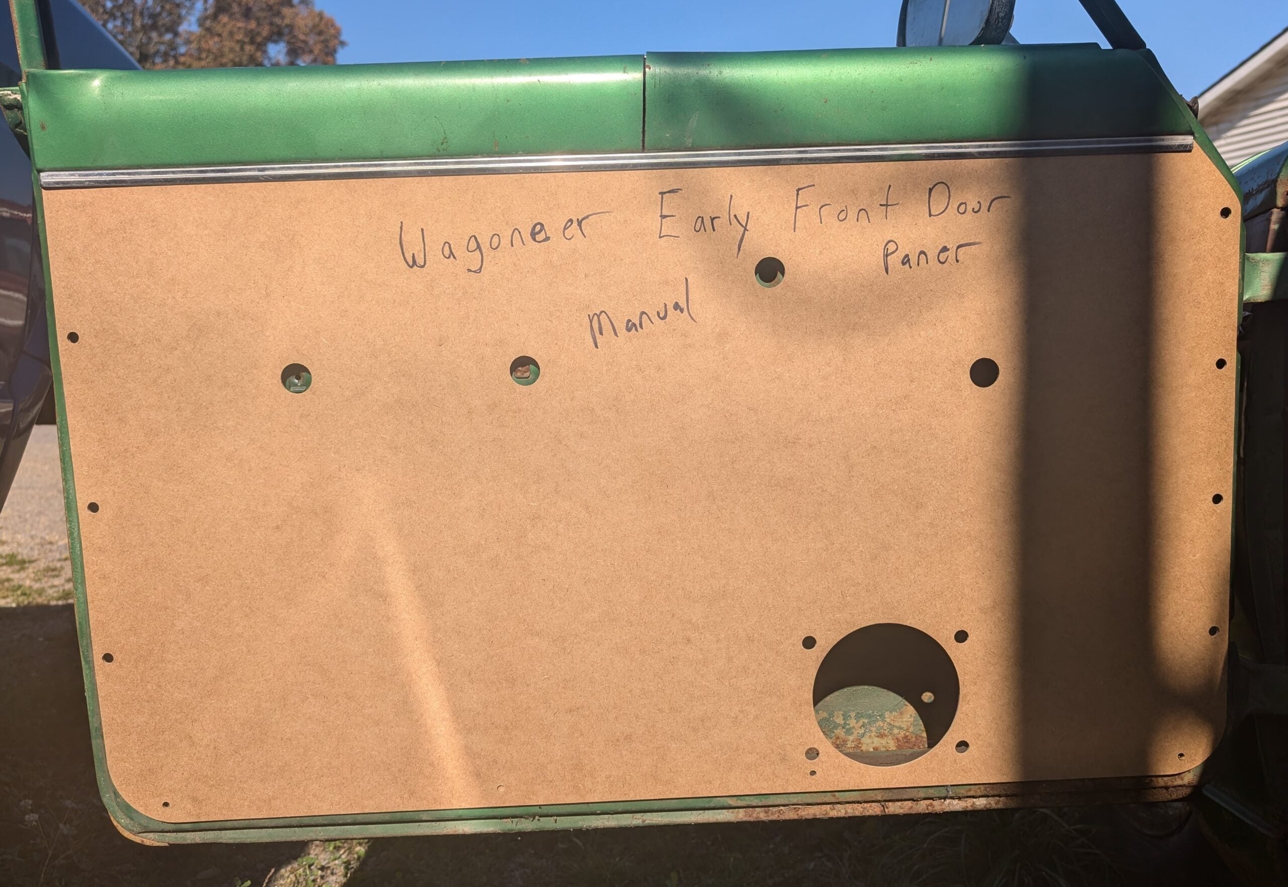 Pair of Manual Front Door Panels w/Kick Panels fits Jeep J-series 73-88