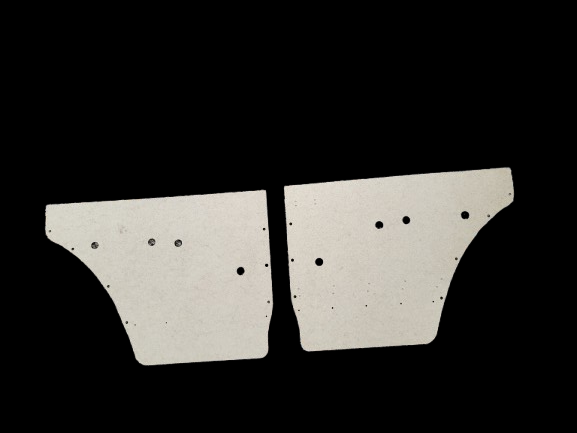 Pair of Manual Window Rear Door Panels fits Jeep Wagoneer 73-83