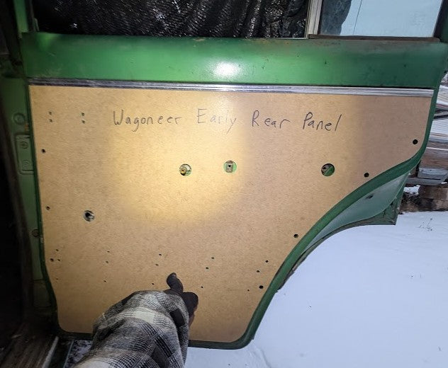 Pair of Manual Window Rear Door Panels fits Jeep Wagoneer 73-83