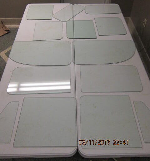 Reproduction Glass fits Willys Wagon Complete Clear Glass Split Windshield Package 46-59