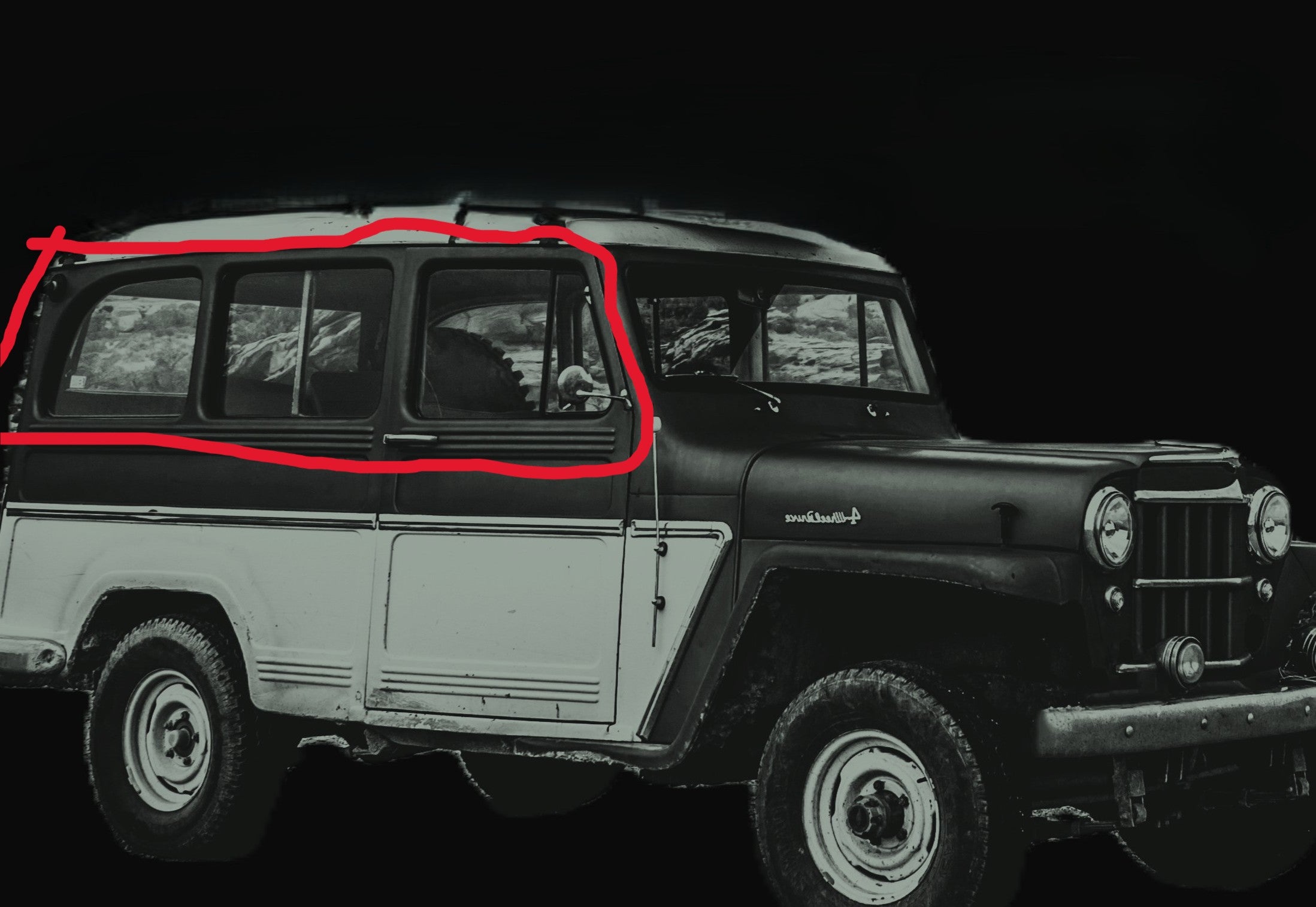 Reproduction Glass fits Willys Wagon with One Piece Windshield 60-63