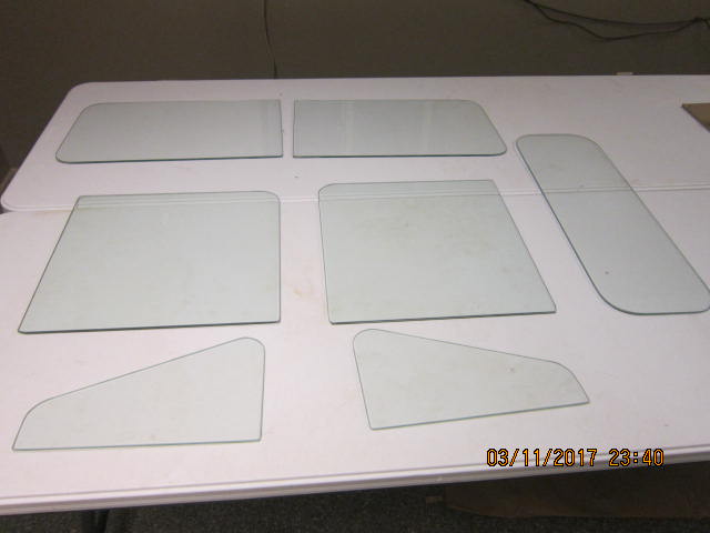 Reproduction Glass fits Willys Pickup Complete Clear Glass Split Windshield Kit 47-53