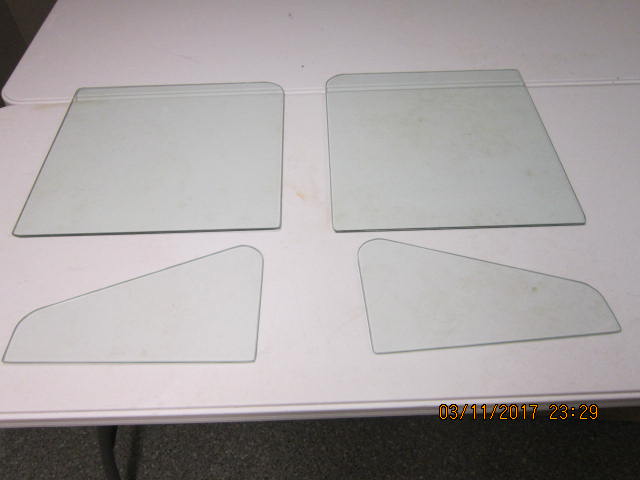 Reproduction Glass fits Willys Pickup Complete Clear Glass Split Windshield Kit 54-59