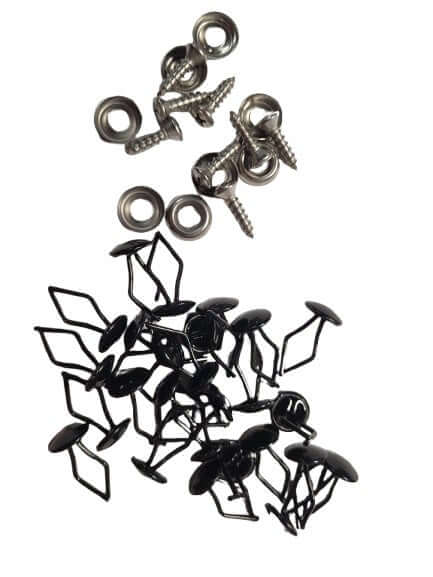 Interior Door panel Buttons, Screws and Finish Washers kit fits Willys Pickup 52-63