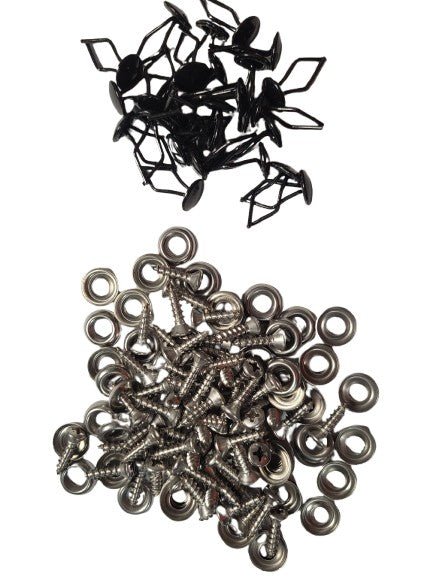 Complete interior panel Buttons, Screw, and Finish Washer kit fits Willys Wagon 52-63