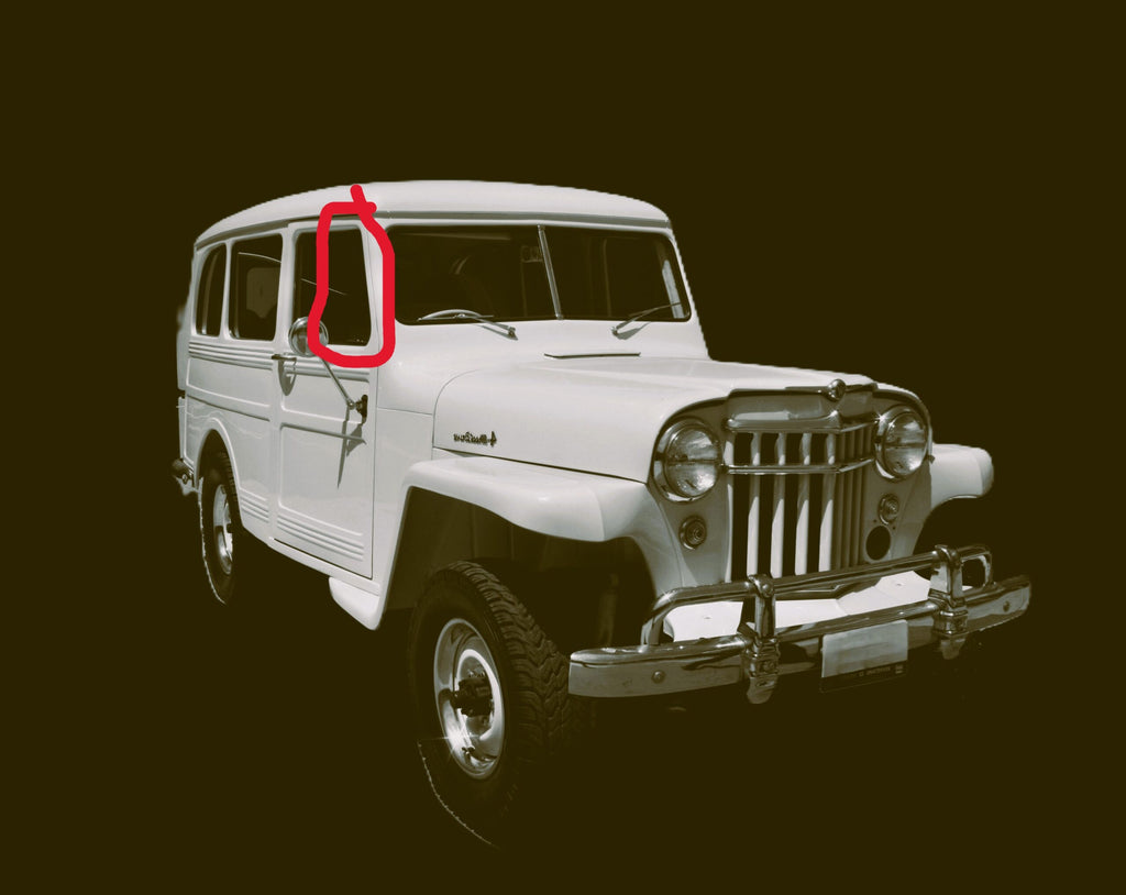 Reproduction Pair of Vent Glass fits Willys Pickup/Wagon 46-63