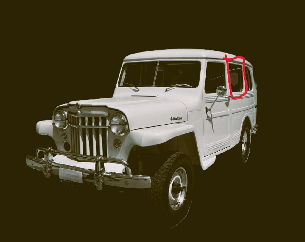 Reproduction Set of 4 sliding Glass pieces fits Willys Wagon 47-63