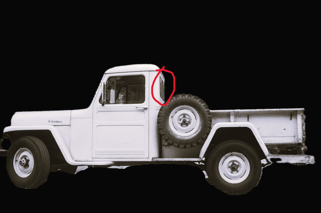 Reproduction Large Rear Window fits Willys Pickup 54-63