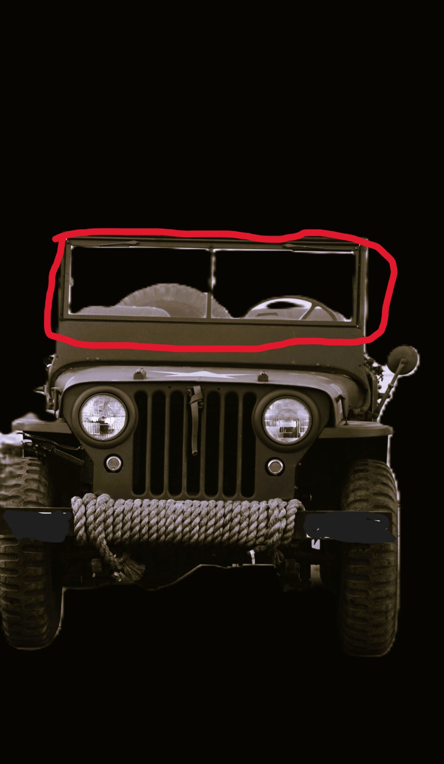 Pair of Reproduction Windshield glass fits Willys CJ2A, MB, GPW 41-49