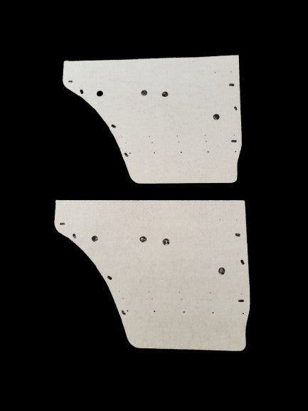 Pair of Manual Window Rear Door Panels w/D Clip Holes fits Jeep Wagoneer 73-83