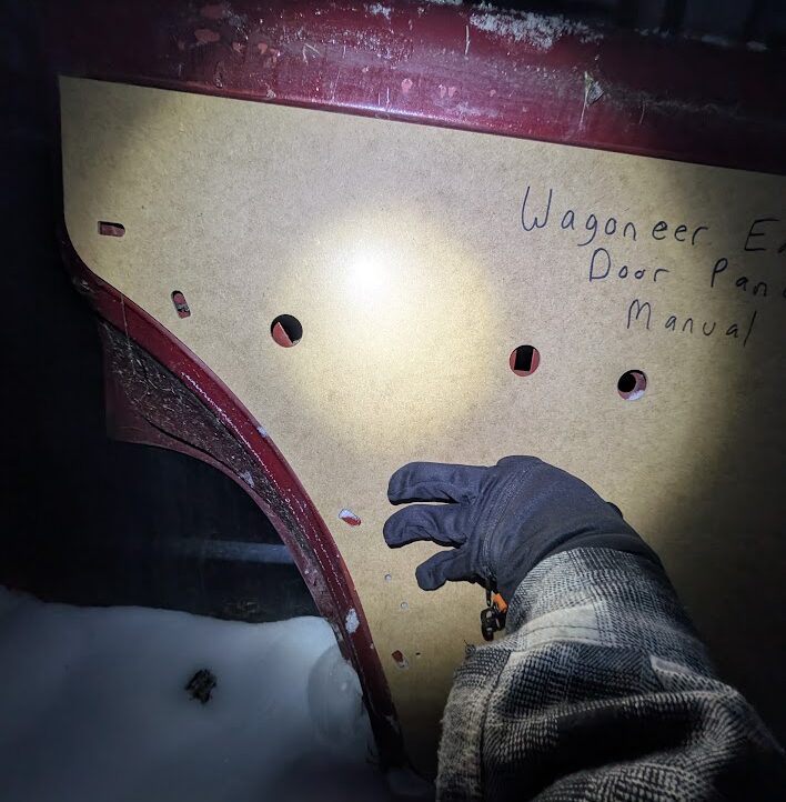 Pair of Manual Window Rear Door Panels w/D Clip Holes fits Jeep Wagoneer 73-83