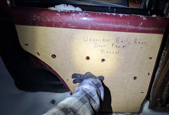 Pair of Manual Window Rear Door Panels w/D Clip Holes fits Jeep Wagoneer 73-83