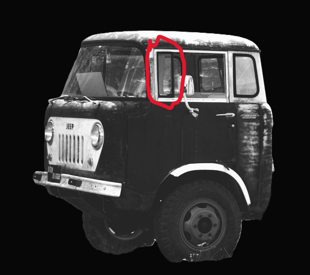 Reproduction Pair of Vent glass fits Willys Jeep FC 150/170 57-63