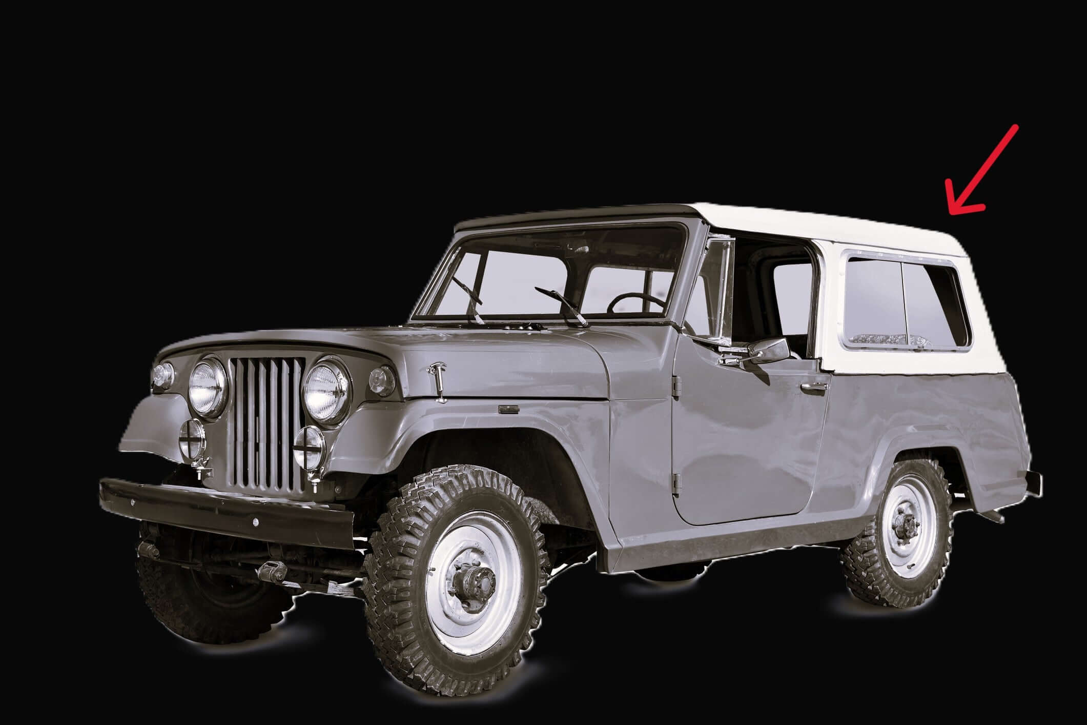 Replacement Rear Quarter glass (Sliding) fits Jeep Commando 67-71