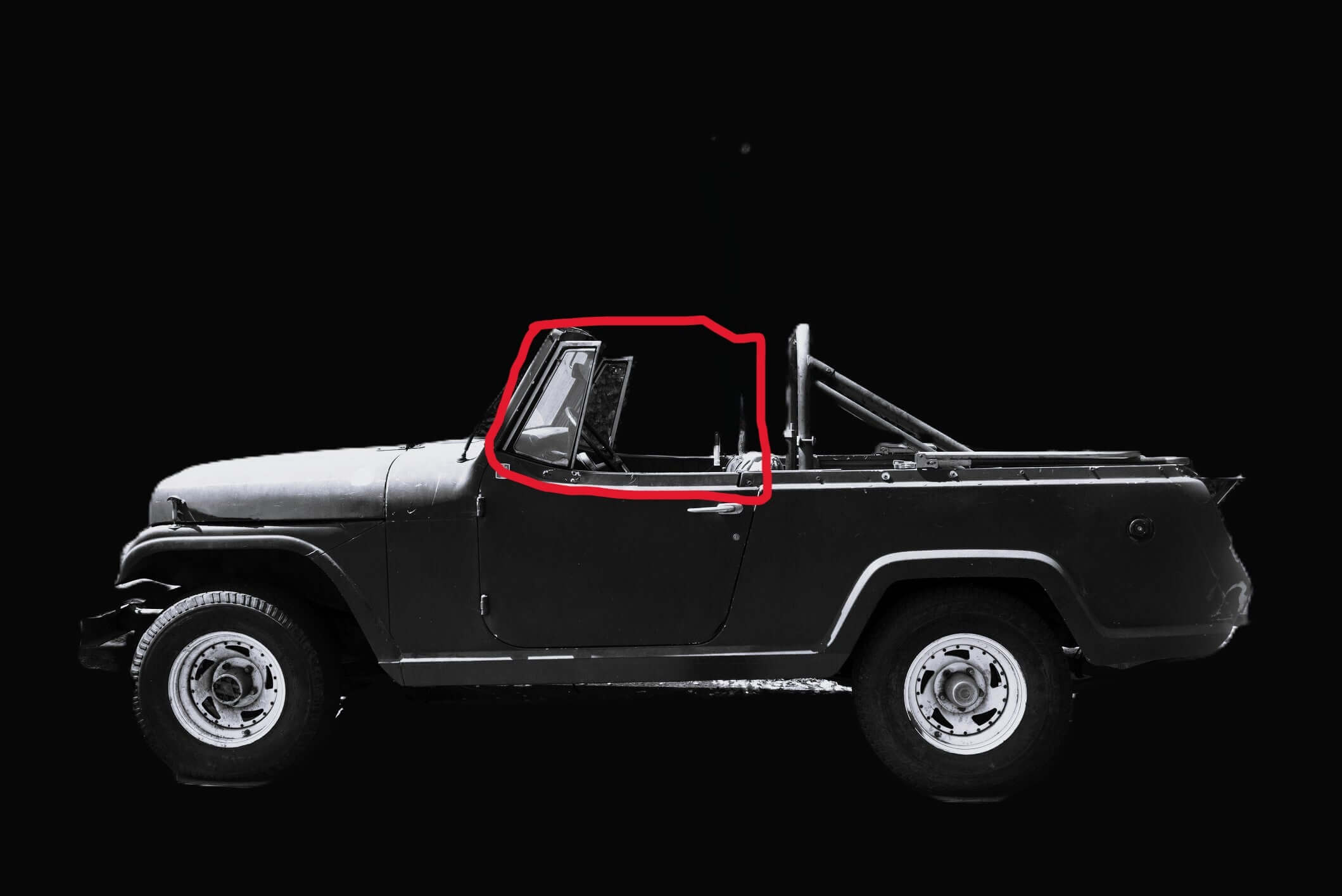 Reproduction Pair of Door glass fits Jeep Commando 67-73