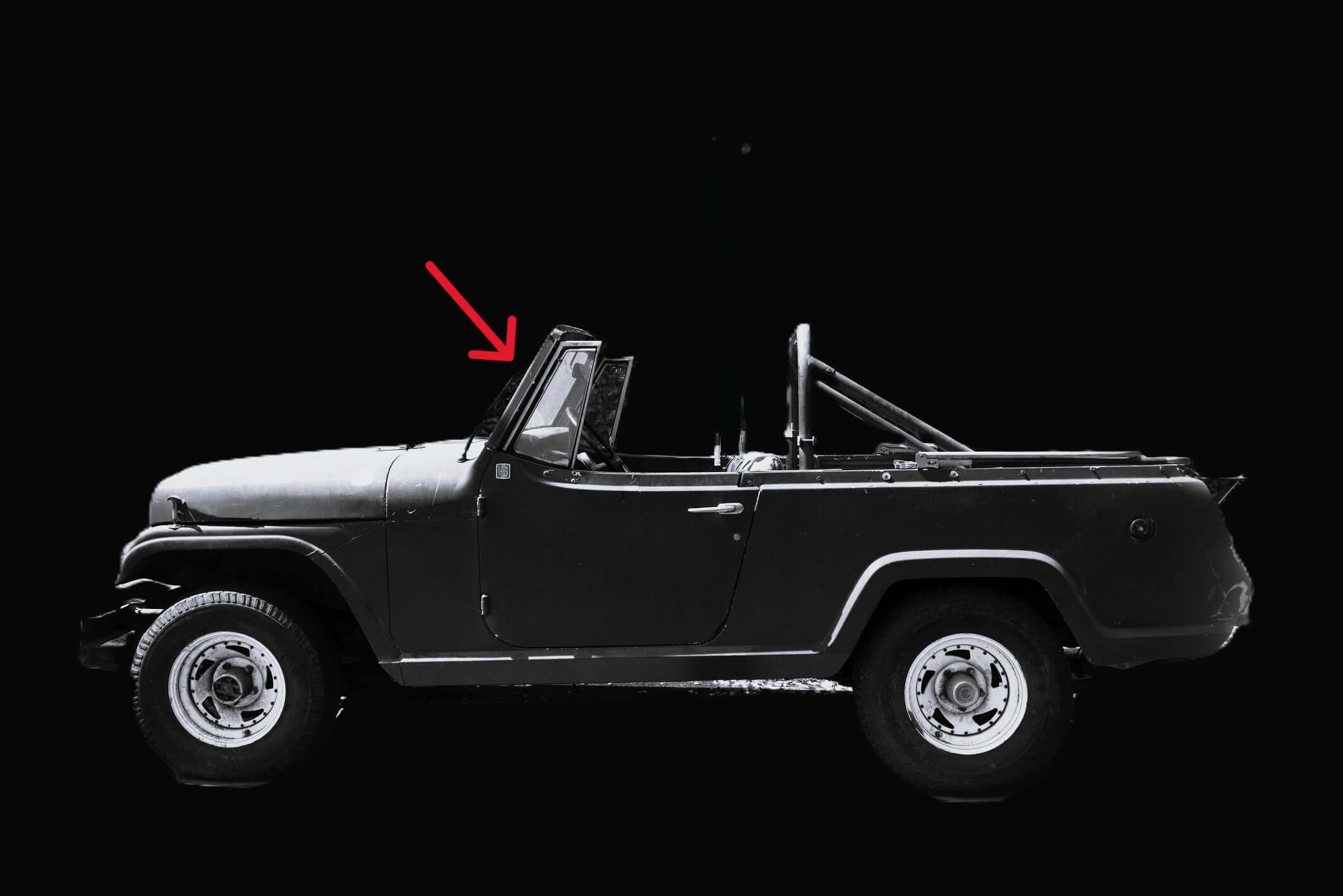 Replacement Windshield glass fits Jeep Commando 67-71