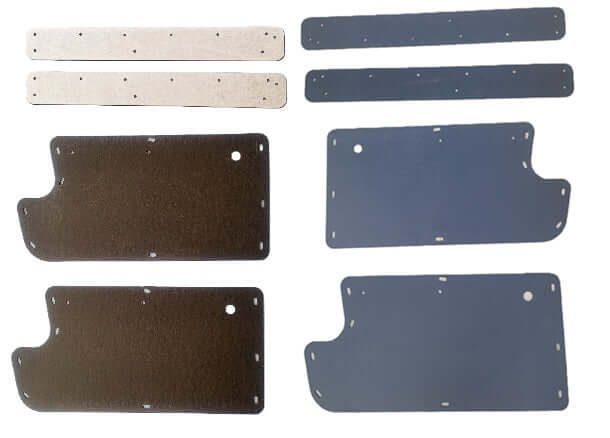Pair of Interior Door Panels w/Upper Panels fits Jeep CJ7 76-81 w/ Hard Doors