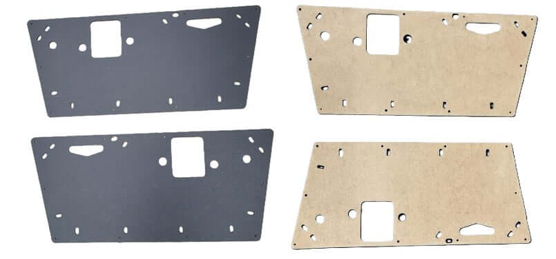 Pair of Interior Door Panels fits Ford Bronco 68-77 w/Clip Holes