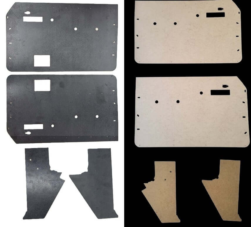 Pair of Power Window Front Door Panels w/Kick Panels fits Jeep Grand Wagoneer 84-91