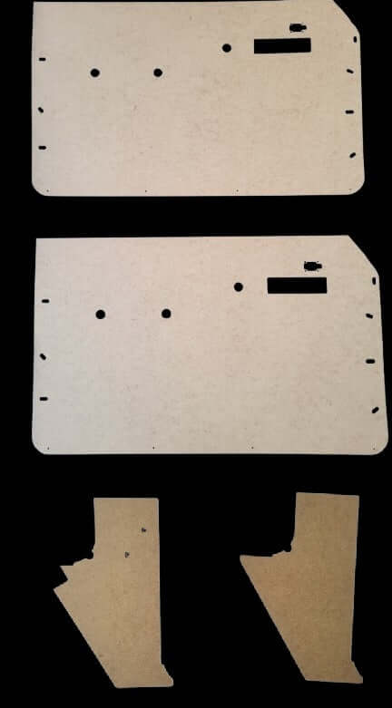 Pair of Power Window Front Door Panels w/Kick Panels fits Jeep Grand Wagoneer 84-91