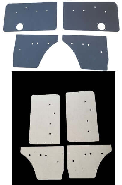 Pair of Manual Window Front & Rear Door Panels fits Jeep Wagoneer 73-83