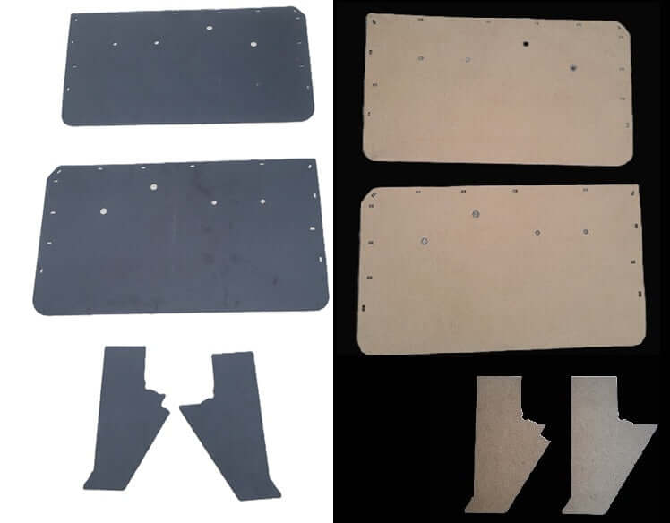 Pair of Front Door Panels w/Kick Panels fits Jeep Wagoneer/Gladiator/J-Series 63-72