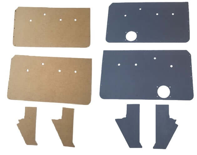 Pair of Manual Front Door Panels w/Kick Panels fits Jeep J-series 73-88