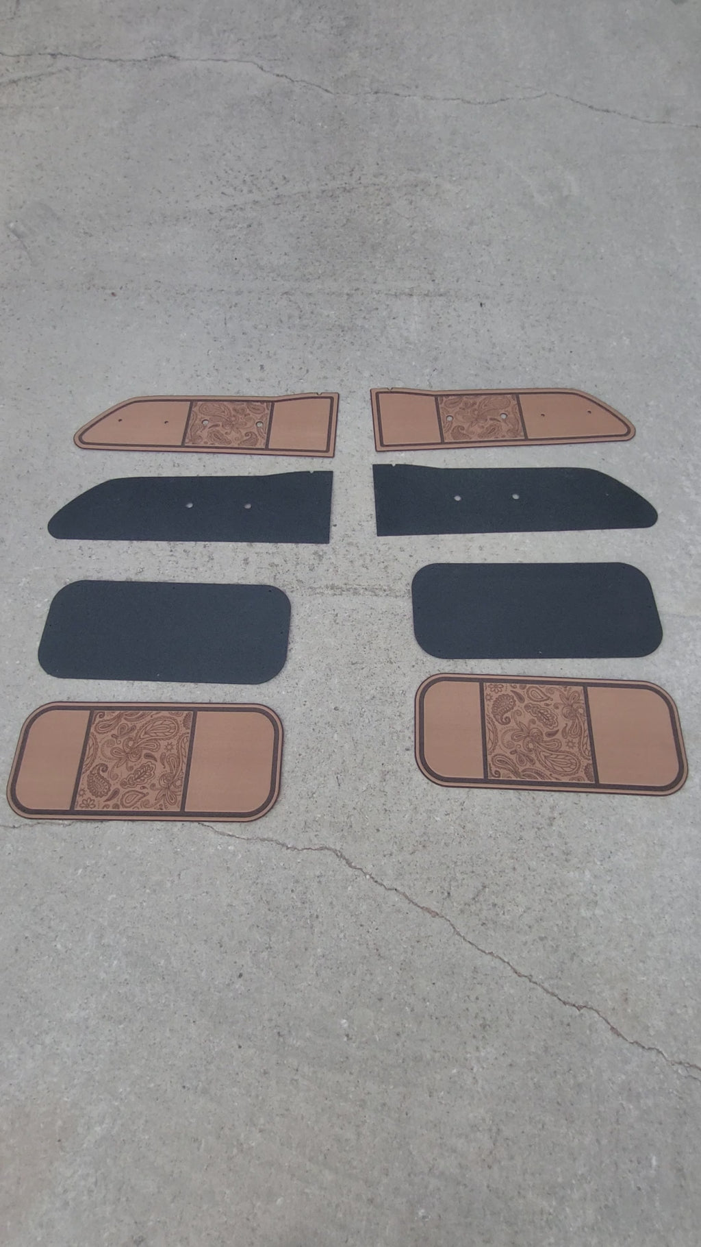 Pair of Interior Door Panels fits Ford Pickup 61-66