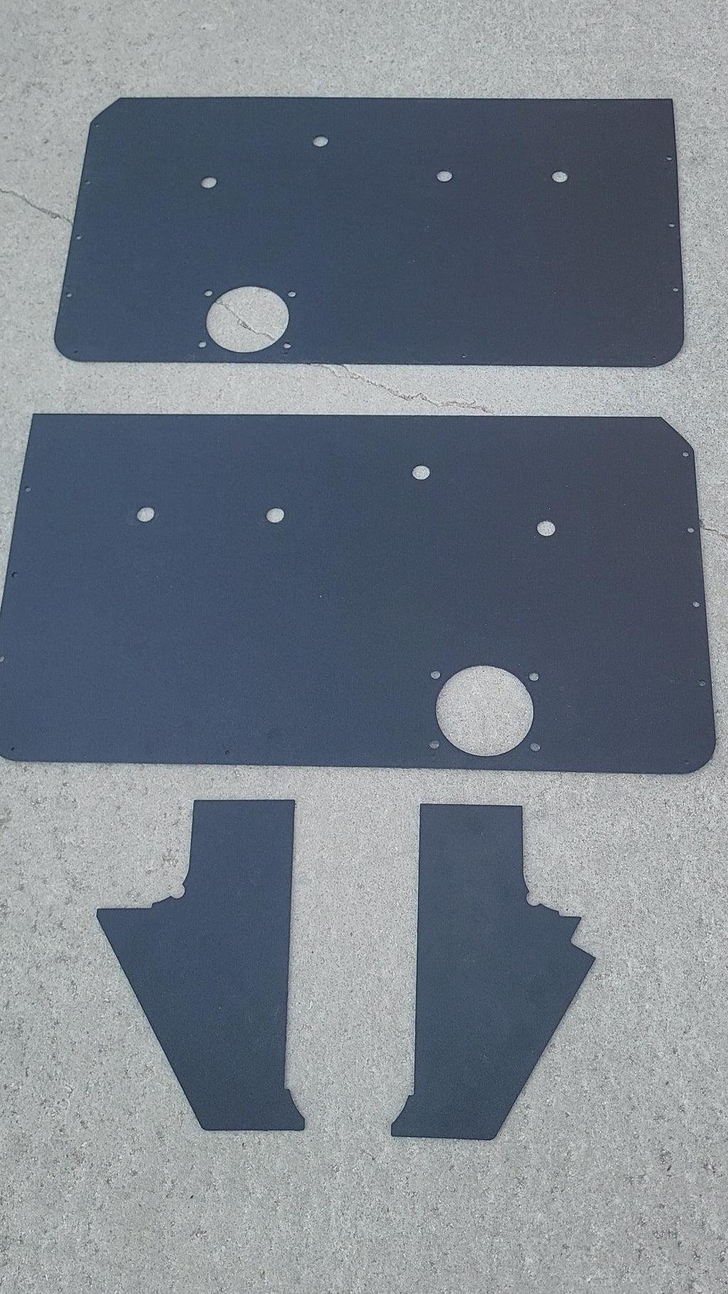 Pair of Manual Front Door Panels w/Kick Panels fits Jeep J-series 73-88