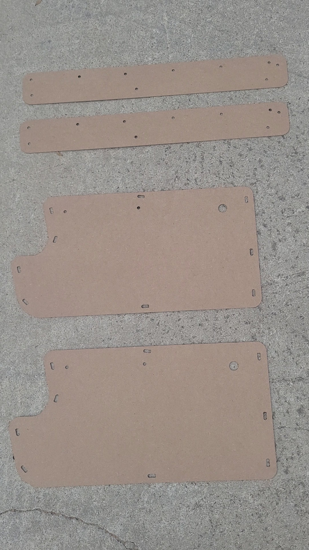 Pair of Interior Door Panels w/Upper Panels fits Jeep CJ7 76-81 w/ Hard Doors