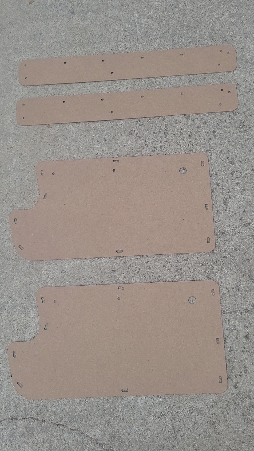 Pair of Interior Door Panels w/Upper Panels fits Jeep CJ7 76-81 w/ Hard Doors